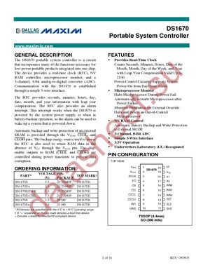 DS1670E+T&R datasheet  